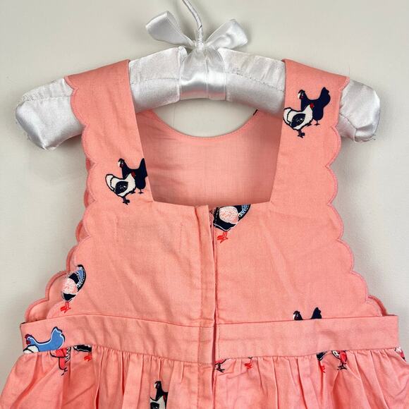 Petit Peony Peach Pink Chicken Scallop Sun Dress 5T NWT - Picture 8 of 9